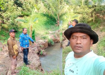 Pemdes Bonan Dolok, Camat  dan Karang Taruna Kecamatan Siabu Pantau Aliran Sungai Aek Siancing