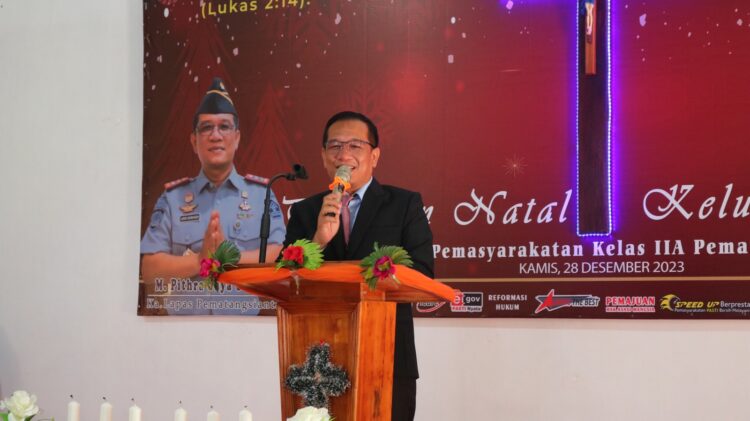 Lapas Kelas IIA Pematang Siantar Gelar Perayaan Natal Bersama WPB dan Keluarga, Pithra Jaya Saragih :“Semoga di tahun 2024, Kita sudah menjadi pribadi yang lebih baik”