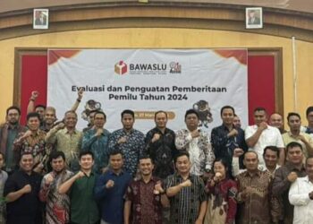 Bawaslu Simalungun Hadiri Rapat Evaluasi dan Penguatan Pemberitaan Pemilu Tahun 2024