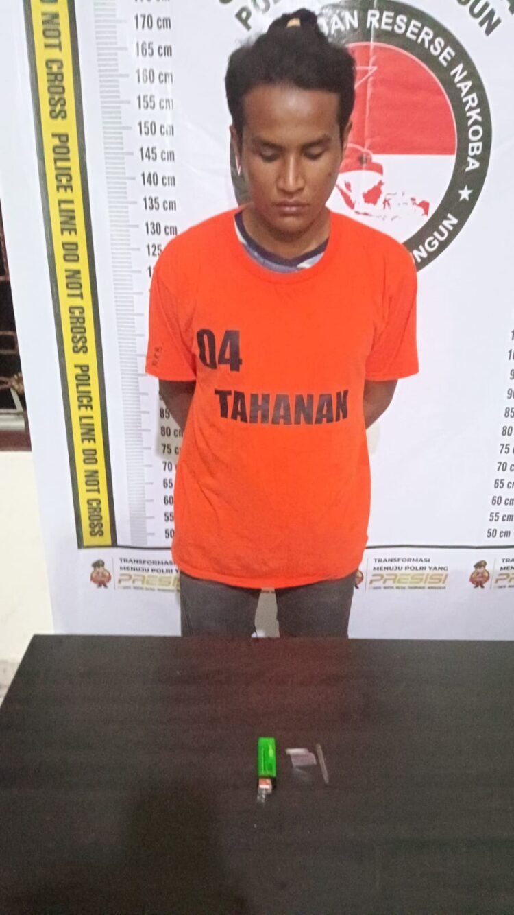 Barang Bukti 0,43 gram Sabu, Seorang Petani Asal Juma Sihala Kecamatan Raya Ditangkap Polisi