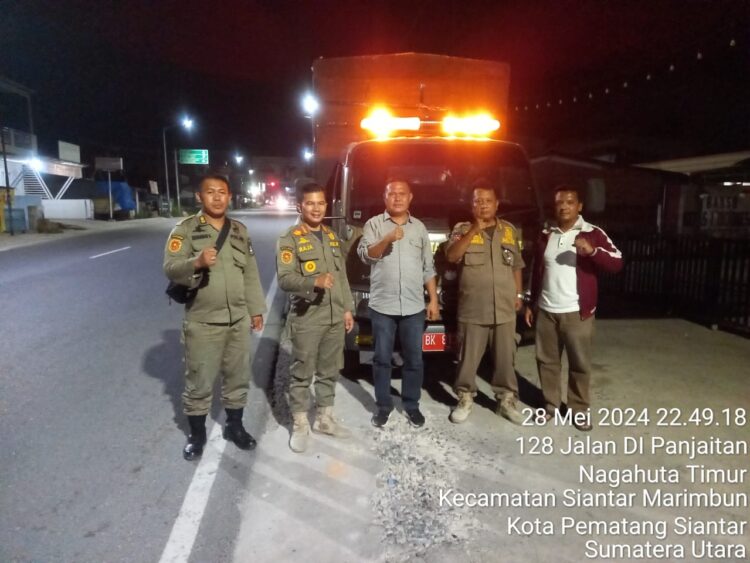 Marak Isu Genk Motor, Satpol PP  Pemko Pematangsiantar Lakukan Patroli Setiap Malam di 10 Titik yang Dianggap Rawan