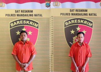 Kades dan Sekdes Tegal Sari Tersangka Penganiayaan Kini Ditahan di Polres Madina