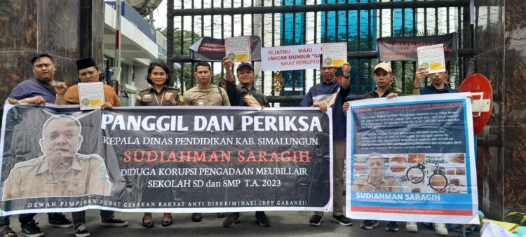 Aksi Jilid 3 DPP GARANSI, Minta Kejatisu Usut Korupsi di Dinas Pendidikan Simalungun