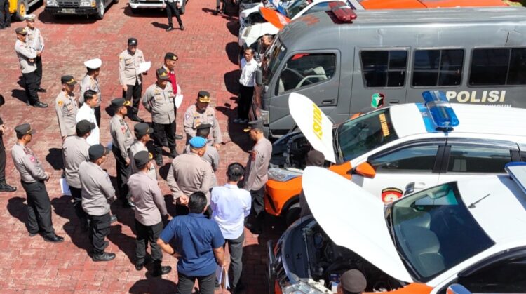 Kesiapan Operasi Mantap Praja Toba 2024, Kapolres Simalungun Cek Kenderaan Dinas