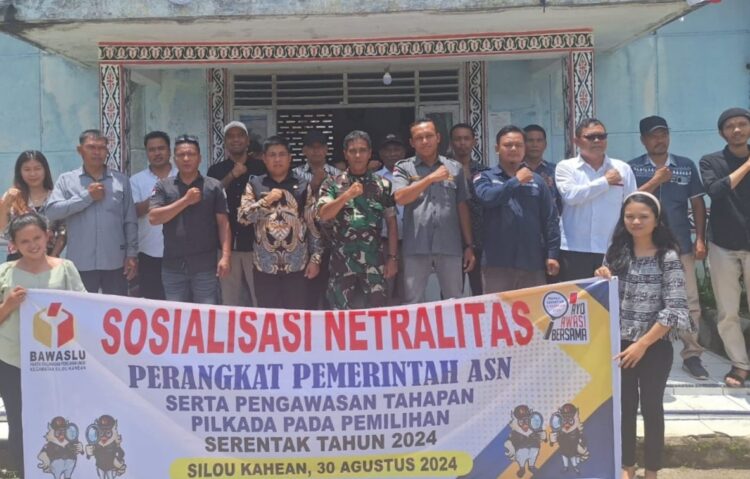 Panwaslu Kecamatan Silou Kahean Laksanakan Sosialisasi Netralitas Perangkat Pemerintah dan ASN pada Pilkada 2024