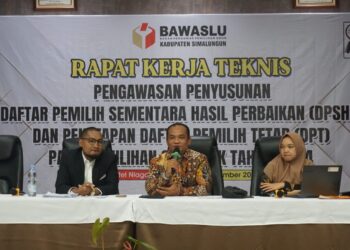 Bawaslu Simalungun Laksanakan Rakernis Pengawasan Penyusunan DPSHP , Salman Abror : “DPT Darah Pemilu”