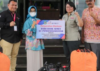 Pemko Pematangsiantar Terima Bantuan Alat Kebencanaan dari PT Bank Sumut