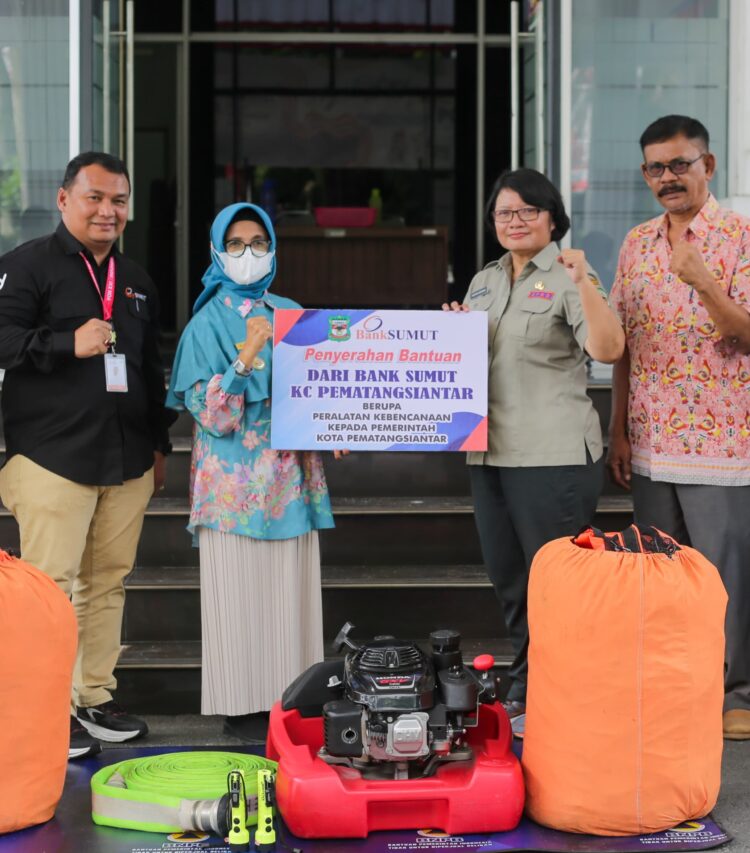 Pemko Pematangsiantar Terima Bantuan Alat Kebencanaan dari PT Bank Sumut
