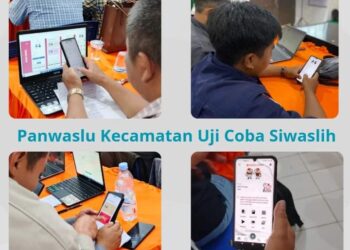 Bawaslu Simalungun Sosialisasi Uji Coba penggunaan Siwaslih
