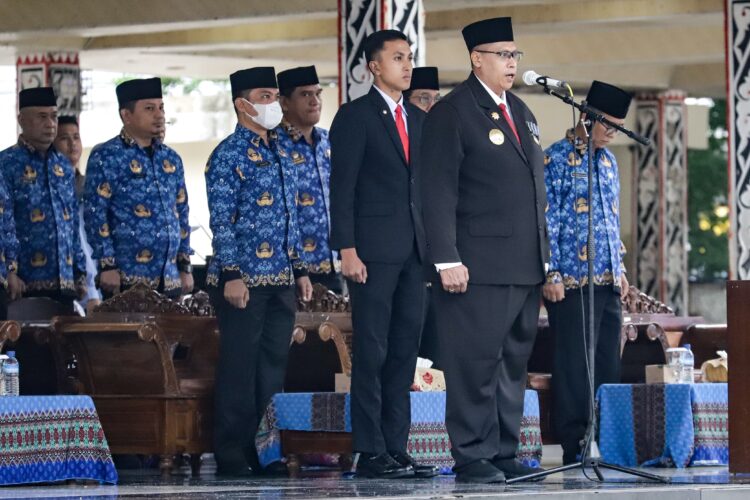 Pjs Wali Kota Pematangsiantar Drs Matheos Tan MM menjadi inspektur upacara peringatan Hari Kesaktian Pancasila Tahun 2024
