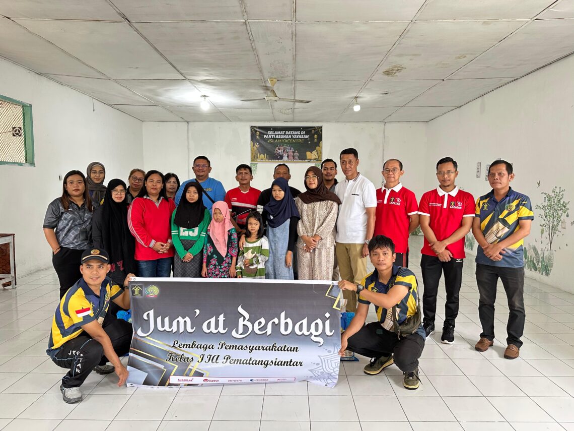Indahnya Jum’at Berbagi, Lapas Kelas IIA Pematang Siantar Bagikan Bantuan Sosial Kepada Anak Yatim
