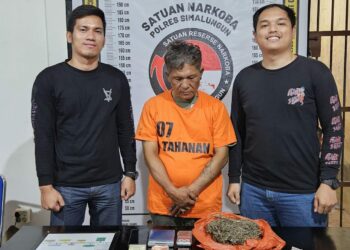Jelang Nataru, Polres Simalungun “Giling” Pengedar Narkoba, di Dolok Panribuan 26,09 gram sabu dan 135,8 gram ganja Diamankan