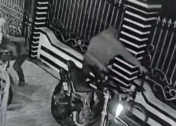 Terekam CCTV, Pelaku Curanmor di Rumah Seorang ASN di Simalungun Belum Tertangkap