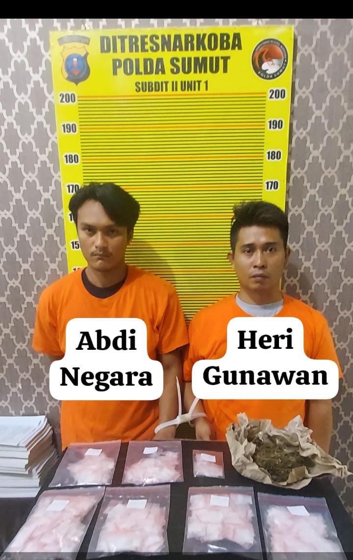 Poladasu Gerebek Gg Air Bersih di Pematangsiantar, Barang Bukti 67,24 gram sabu dan ganja 48 gram