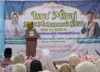 Hadiri Isra’ Mi’raj Nabi Muhammad SAW 1446 H/2025 M, Wali Kota Pematangsiantar ” Jangan Persulit Urusan Guru, Urusan guru harus dipermudah”