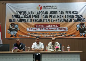 Bawaslu Samosir Gelar Penyusunan Laporan Akhir dan Refleksi Pengawasan Pemilu 2024