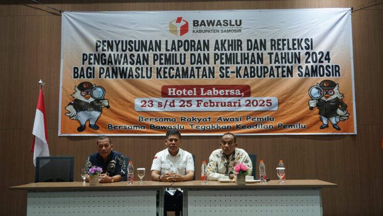 Bawaslu Samosir Gelar Penyusunan Laporan Akhir dan Refleksi Pengawasan Pemilu 2024