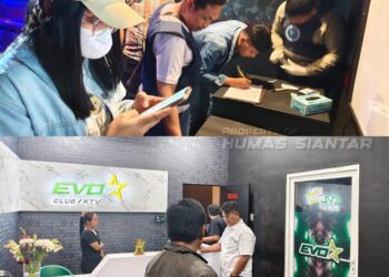 Polres Pematangsiantar Razia THM Evo Star, Pengunjung tes Urine, Hasilnya Negatif