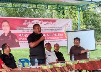 Perdana di Jalan Rindung, Mangapul Purba Sosialisasikan Ideologi Pancasila dan Wawasan Kebangsaan di Siantar Martoba