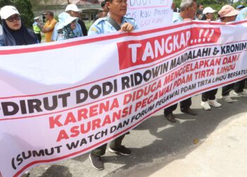 Kapolres Simalungun Terima Massa Aksi Sumut Watch dan Pegawai PDAM Tirta Lihou, Siap Selidiki Dugaan Korupsi