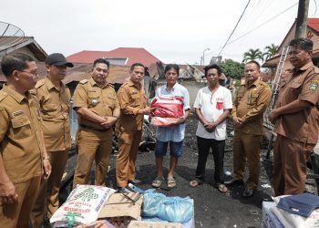 Junaedi Antonius Sitanggang SSTP MSi Tinjau Lokasi Kebakaran di Jalan Handayani