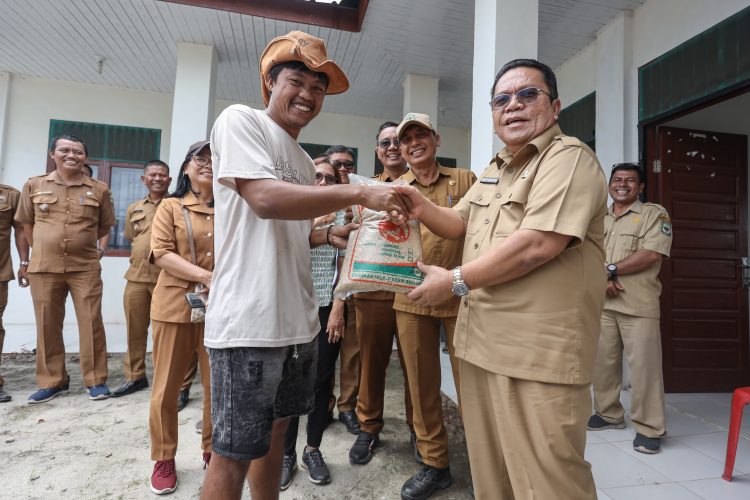 Wesly Silalahi Salurkan Bantuan Benih Padi 7,5 Ton, Dorong Petani Jaga Irigasi