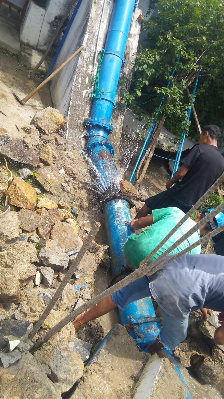 Pipa Pecah di Jalan SKI, Layanan Air Perumda Tirta Uli ke Sejumlah Wilayah Siantar Terganggu