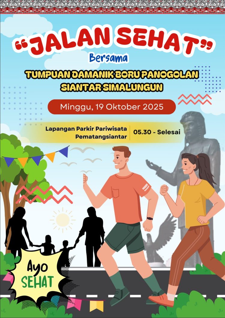 AYO SEHAT! TDBP Undang Warga Siantar ‘Jalan Sehat’ Akbar Keliling Kota Besok Pagi, Gratis!