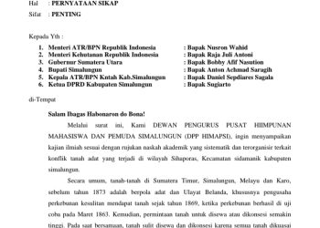HIMAPSI Desak Pemerintah Cabut Izin TPL, Tegaskan Sihaporas Wilayah Ulayat Partuanon Damanik
