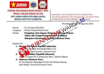 Kawasan Hutan Simalungun Diduga Jadi Kebun Sawit Ilegal: Tiga Organisasi Masyarakat Sipil Lapor ke Menteri dan Kapolri