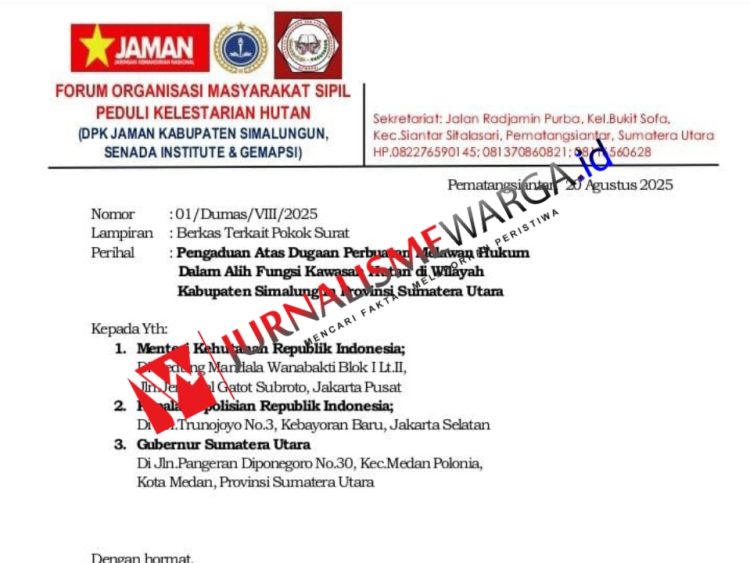 Kawasan Hutan Simalungun Diduga Jadi Kebun Sawit Ilegal: Tiga Organisasi Masyarakat Sipil Lapor ke Menteri dan Kapolri