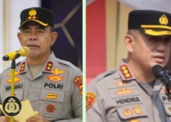 Teks Foto : Kapolda Sumut Irjen Pol Whisnu Hermawan (kiri ) dan Kapolreta Deliserdang Kombes Pol Hendria Lesmana ( kanan ) (mol/istimewa/jl)