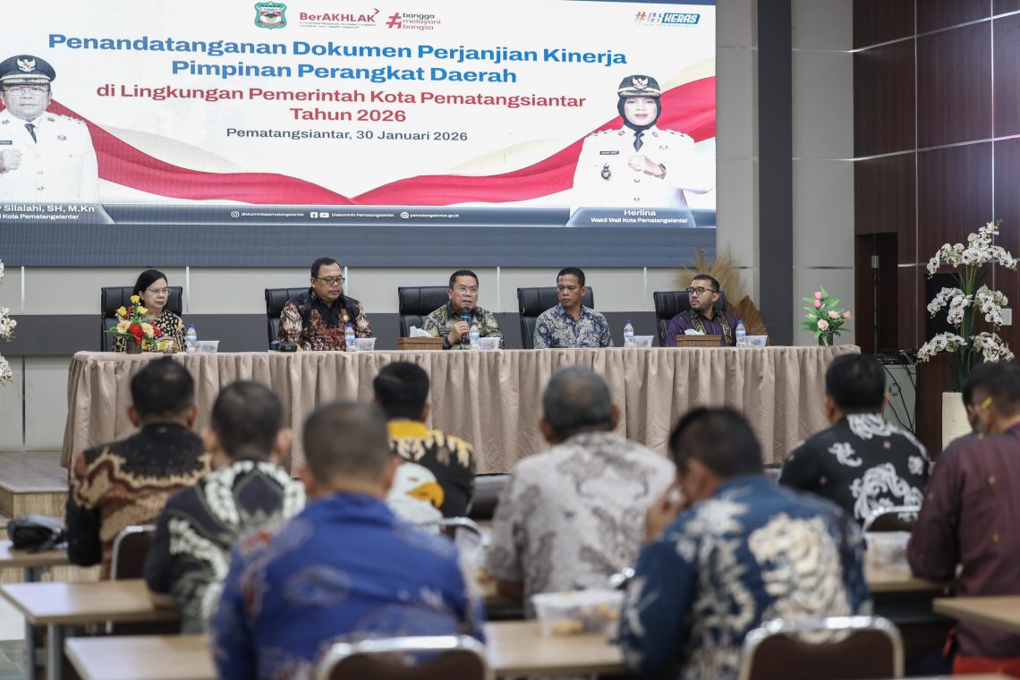 Teken Perjanjian Kinerja 2026, Wali Kota Wesly Silalahi Ingatkan OPD: Kerja Harus Terukur, Bukan Sekadar Rutinitas!