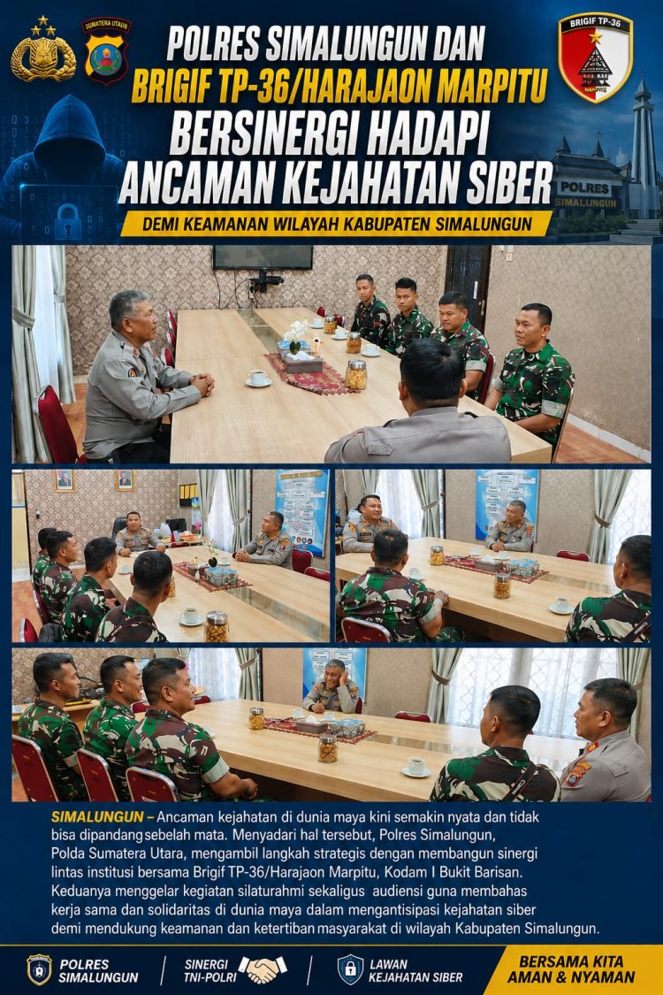 Tembok Pertahanan Siber Simalungun Kokoh: Polres dan Brigif TP-36/Harajaon Marpitu Resmi Bersinergi