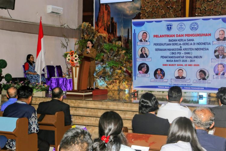 Pelantikan Pengurus BKS PGI-GMKI Siantar-Simalungun, Wali Kota Wesly Ajak Pemuda Jadi Agen Toleransi