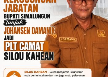 Isi Kekosongan Jabatan, Bupati Simalungun Tunjuk Johansen Damanik Jadi Plt Camat Silou Kahean
