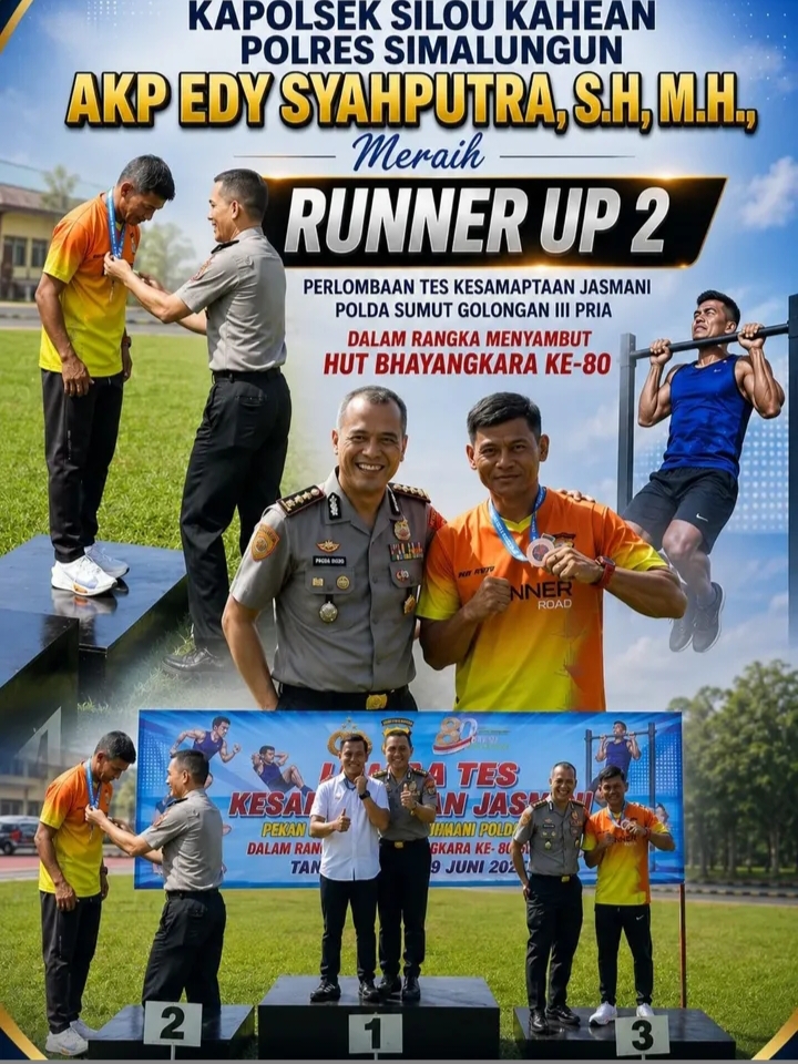 Teladan dari Silou Kahean: AKP Edy Syahputra Sabet Juara 3 Jasmani Tingkat Polda Sumut