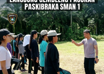 Pematangan HUT RI ke-81: Kapolsek Silou Kahean Turun Langsung Gembleng Pasukan Paskibraka SMAN 1