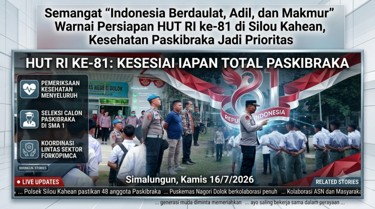 Semangat “Indonesia Berdaulat, Adil, dan Makmur” Warnai Persiapan HUT RI ke-81 di Silou Kahean, Kesehatan Paskibraka Jadi Prioritas