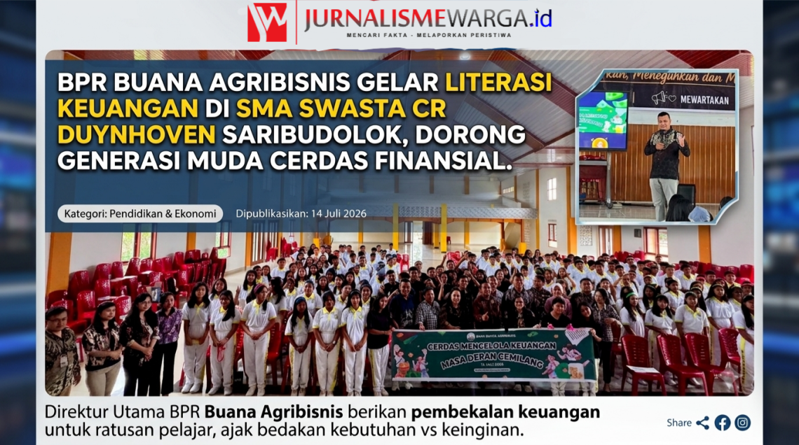 BPR Buana Agribisnis Gelar Literasi Keuangan di SMA Swasta CR Duynhoven Saribudolok, Dorong Generasi Muda Cerdas Finansial