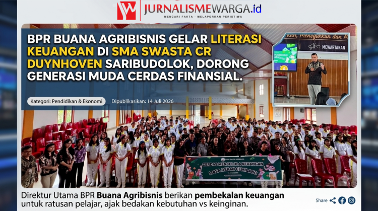 BPR Buana Agribisnis Gelar Literasi Keuangan di SMA Swasta CR Duynhoven Saribudolok, Dorong Generasi Muda Cerdas Finansial