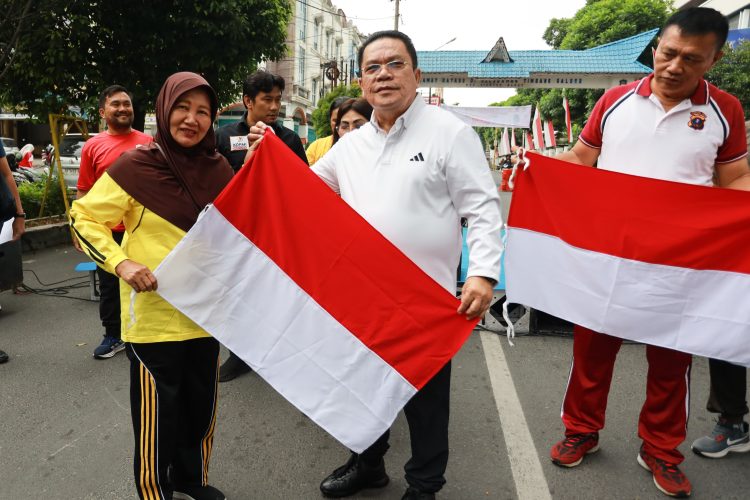Semarakkan HUT ke-81 RI, Wali Kota Pematangsiantar Hadiri CFD di Lapangan Adam Malik