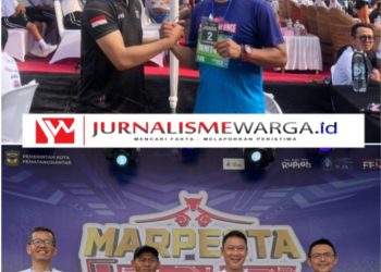 Kapolsek Silou Kahean Raih Podium II Kategori 10K Master di Siantar QRIS Run 2026