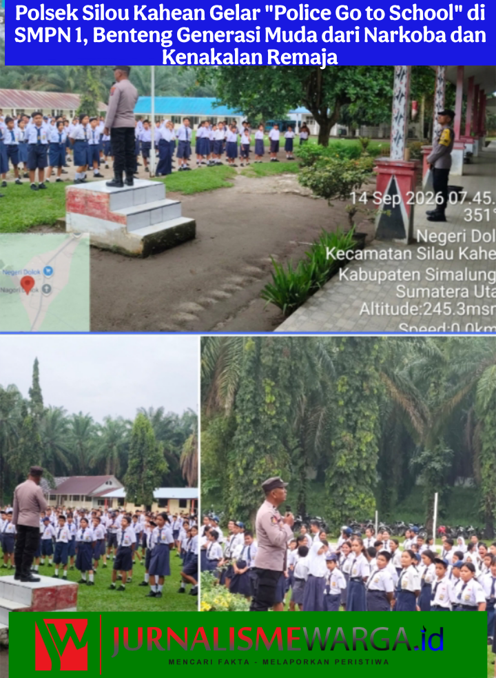 Polsek Silou Kahean Gelar “Police Go to School” di SMPN 1, Benteng Generasi Muda dari Narkoba dan Kenakalan Remaja