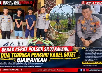 Gerak Cepat Polsek Silou Kahean, Dua Terduga Pencuri Kabel SUTET Diamankan