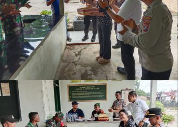 Polsek Silou Kahean Sampaikan Ucapan HUT ke-81 TNI ke Koramil 19/Silou Kahean