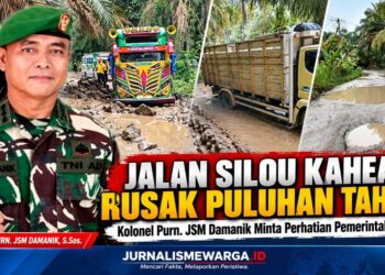 Kolonel Purn. JSM Damanik Soroti Jalan Rusak Silou Kahean Sejak 1970-an, Minta Perhatian Pemerintah Pusat