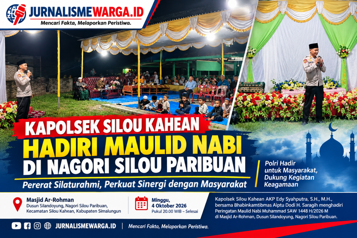 Kapolsek Silou Kahean Hadiri Maulid Nabi di Nagori Silou Paribuan, Perkuat Sinergi dengan Masyarakat